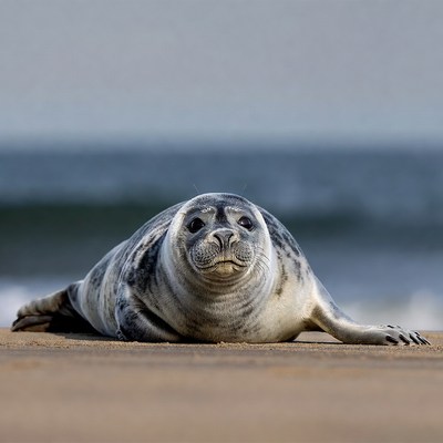 Harbor Seal on Beach
