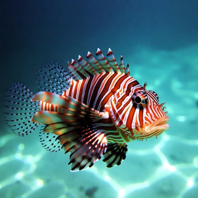 Lionfish swimming underwater