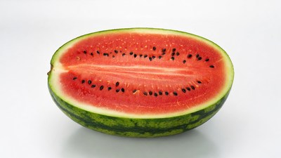 Sliced Watermelon on White Background