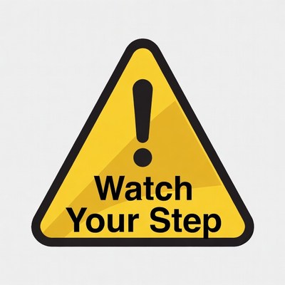 Watch Your Step Warning Sign