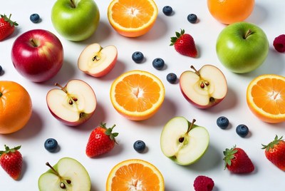 Fresh sliced fruits arrangement