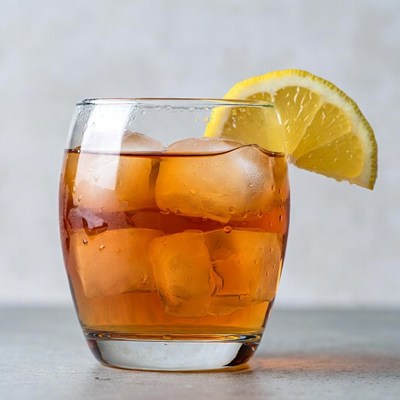 Whiskey Glass with Lemon Twist