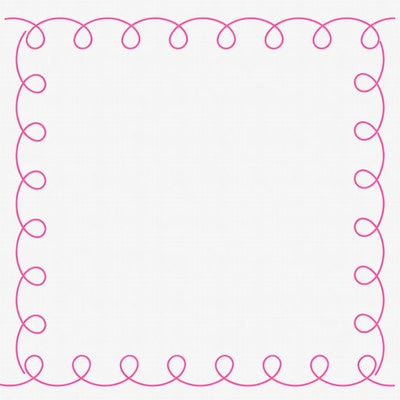 Pink Curly Border Frame