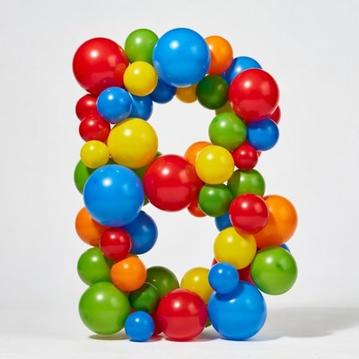 Colorful Balloon Letter B