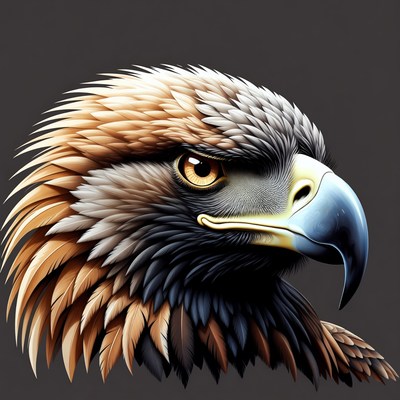 Golden Eagle Head Closeup