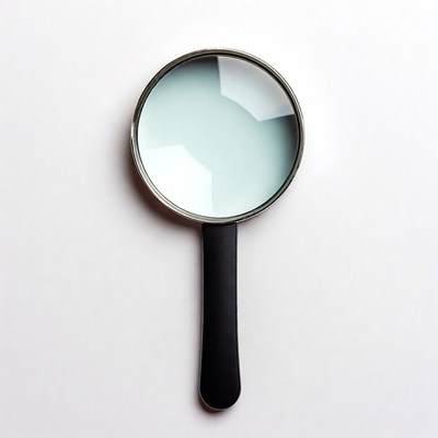 Magnifying Glass on White Background