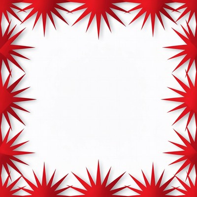 Red Starburst Border Frame