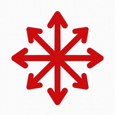 Red Starburst Arrows Icon