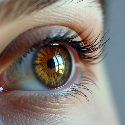 Close-up of hazel eye