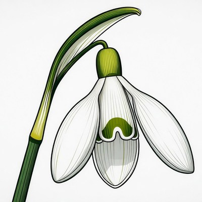 Snowdrop flower illustration