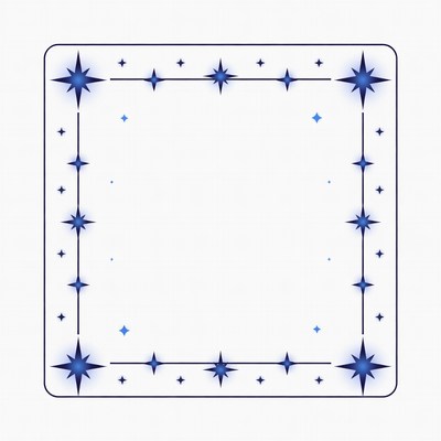 Blue Star Border Frame
