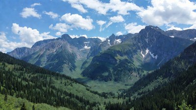 Majestic Snow-Capped Mountains and Valley