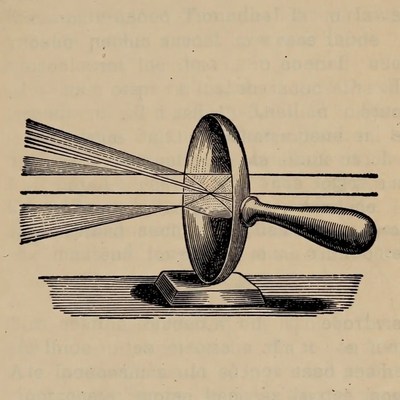 Vintage Reflecting Telescope Illustration
