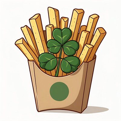 French Fries with Four-Leaf Clover