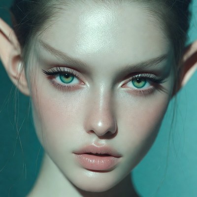 Blonde Elf Girl with Pointed Ears