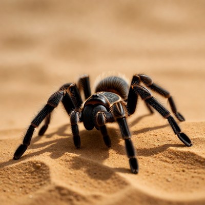 Desert Blonde Tarantula on Sand