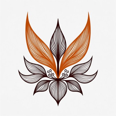 Line Art Lotus Flower