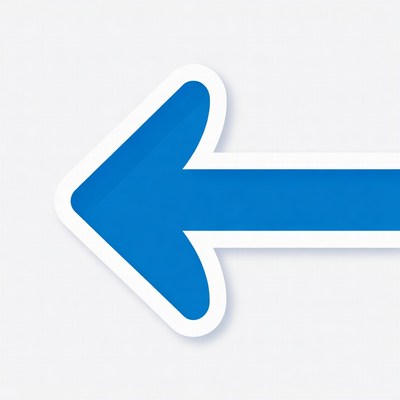 Blue Left Arrow Clipart