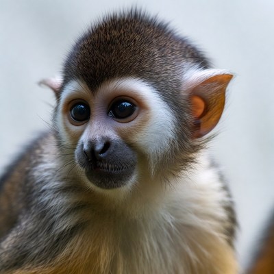Closeup of baby capuchin monkey