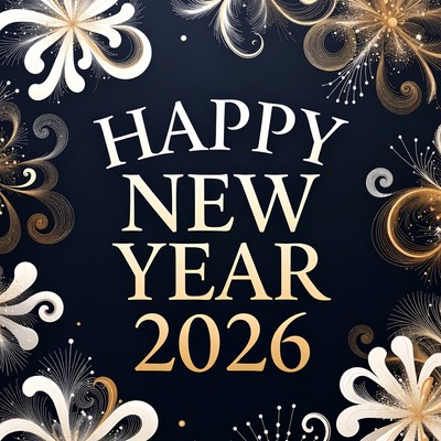 Happy New Year 2026 Illustration