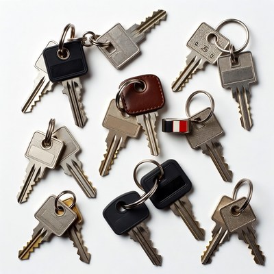 Assortment of Keys with Keychains