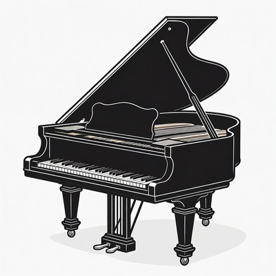 Grand Piano Illustration