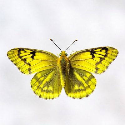 Yellow butterfly with black stripes