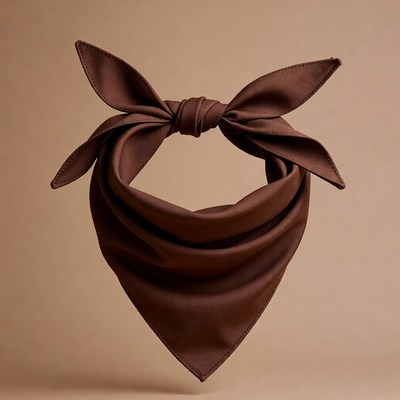 Brown silk bow tie isolated