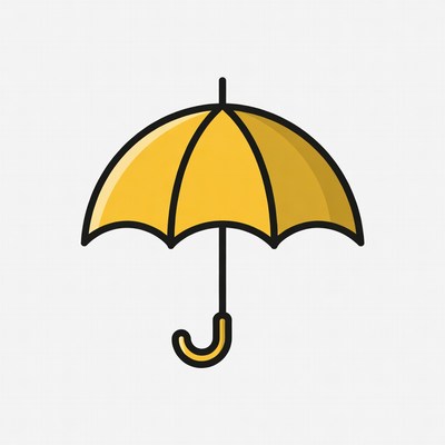 Yellow Umbrella Clipart