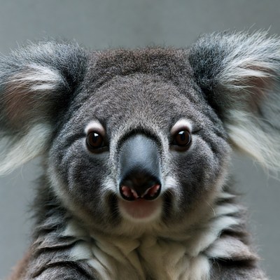Close-up koala bear face