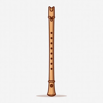 Illustrated Bamboo Flute