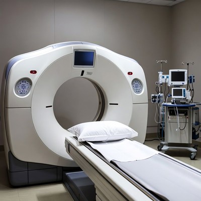 Modern CT Scanner in Hospital Room