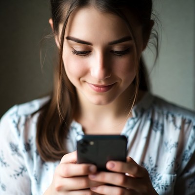 Young woman using smartphone