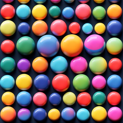 Colorful Shiny Balls Grid