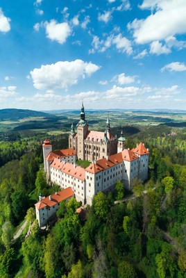 Aerial View of Moszna Castle