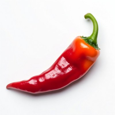 Red chili pepper on white background