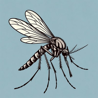 Detailed Mosquito Illustration