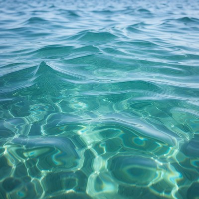 Turquoise Ocean Waves Close-Up