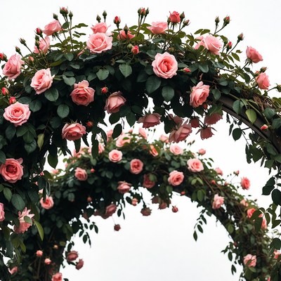 Pink Roses on Garden Arch