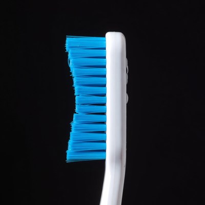 Blue Bristle Toothbrush Side View