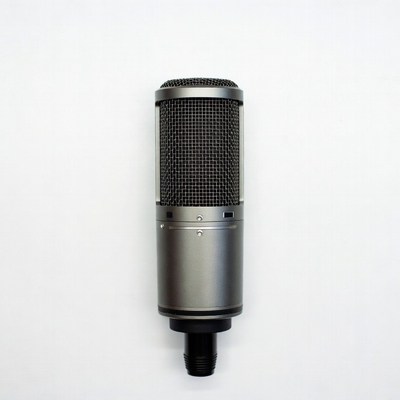 Silver condenser microphone isolated