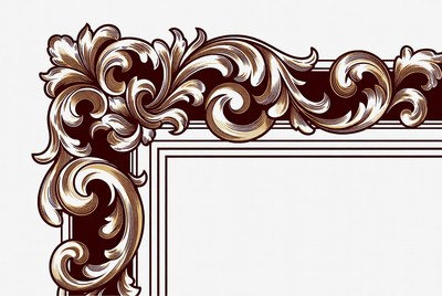 Ornate Baroque Frame Border