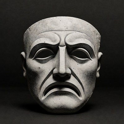 Ancient Greek Tragedy Mask
