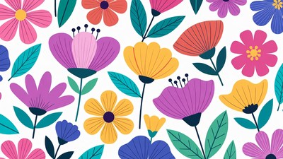 Colorful Floral Pattern Illustration