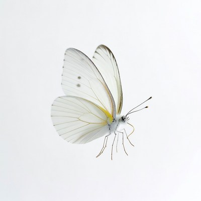 White butterfly with yellow spots