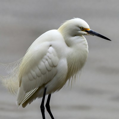 White egret standing gracefully