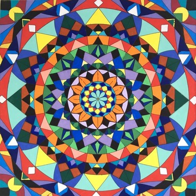 Colorful Geometric Mandala Design