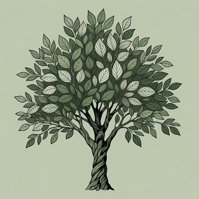 Green Leaf Tree Illustration