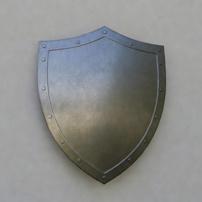 Medieval Metal Shield Isolated