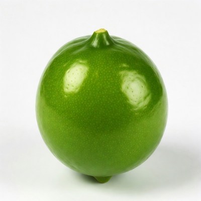 Fresh lime on white background
